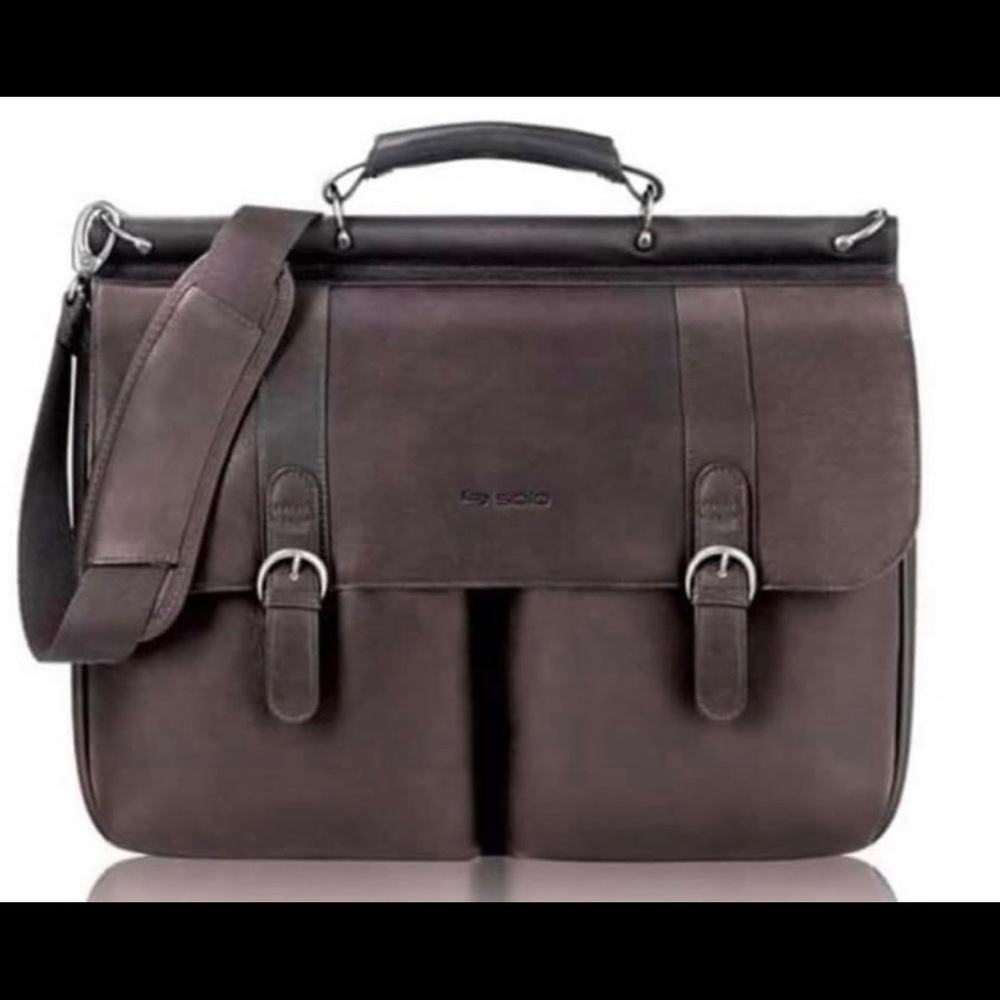 >>New w/tags: SOLO New York  leather briefcase